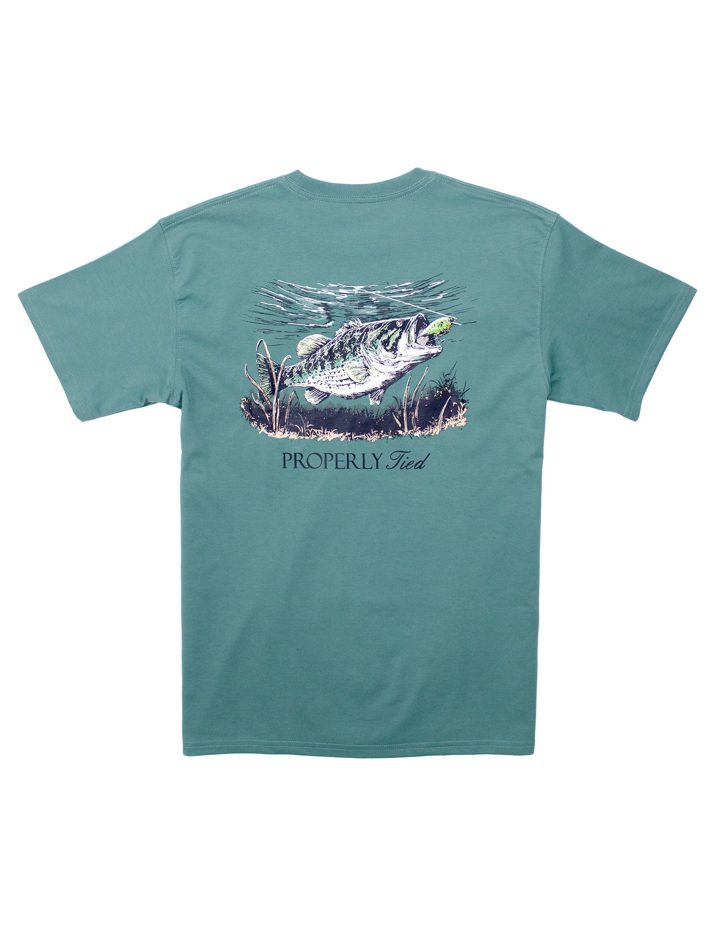Boys Set The Hook SS Marine Green