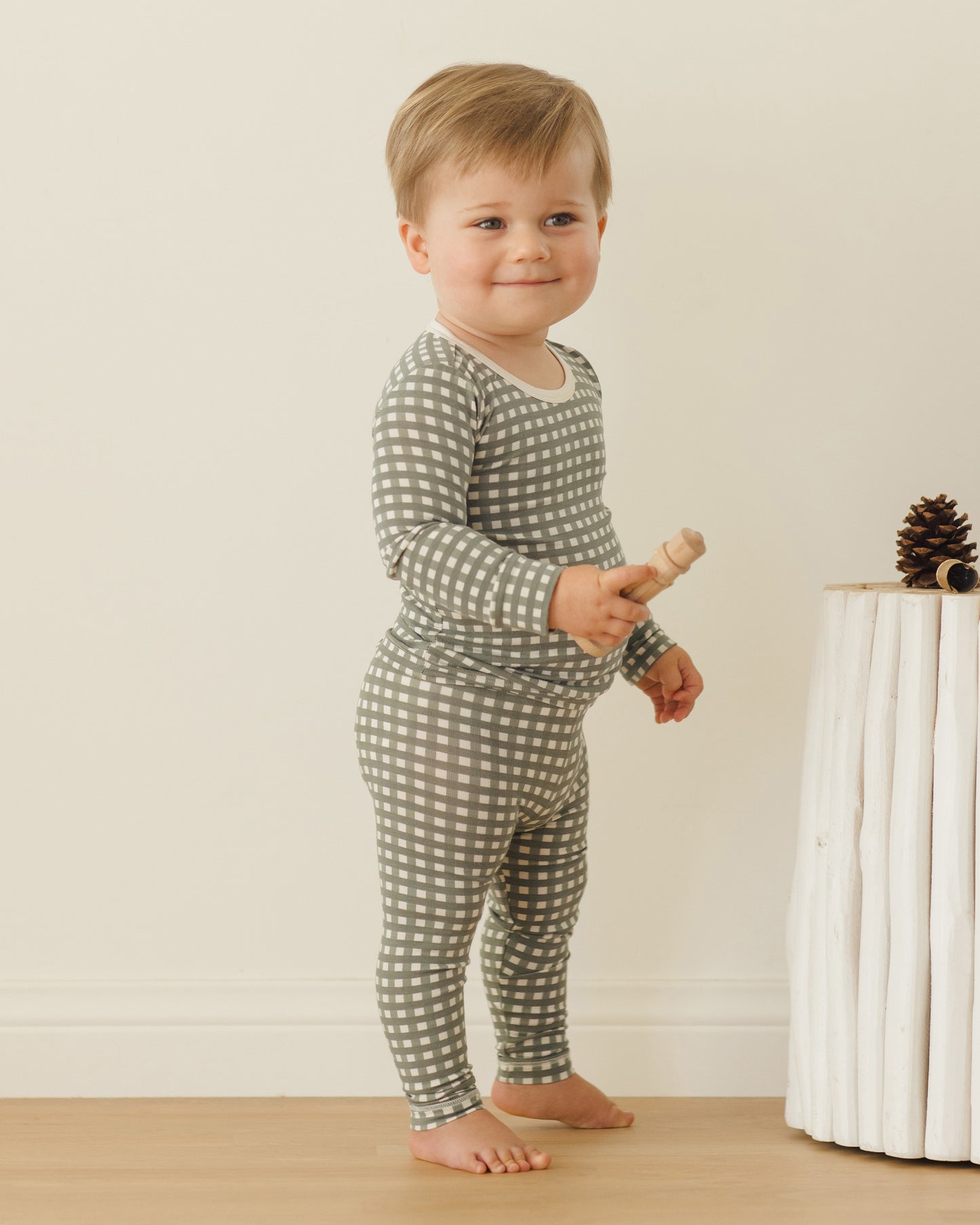 Bamboo Pajama Set - Forest Check