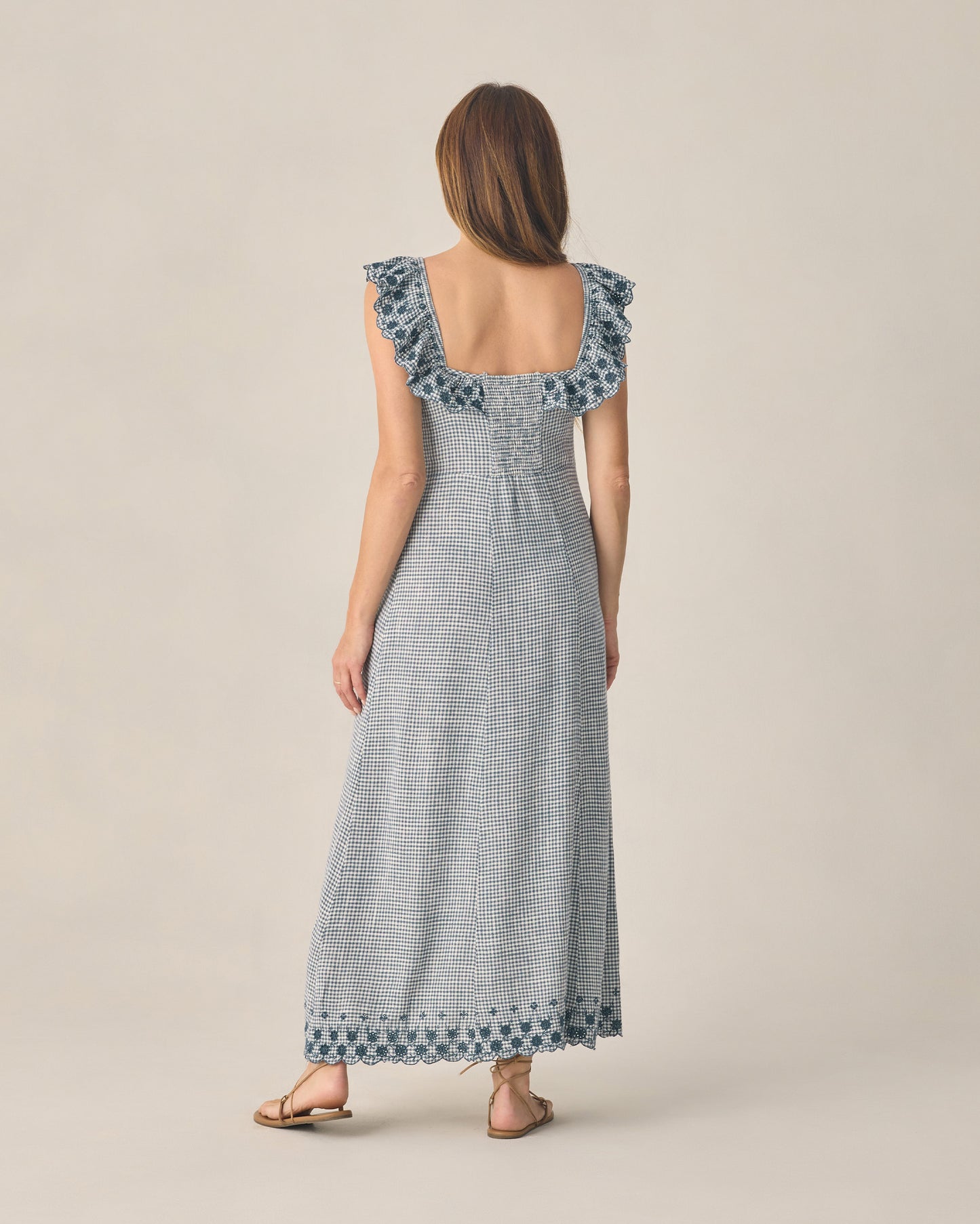 Women's Bianca Dress - Marine Gingham