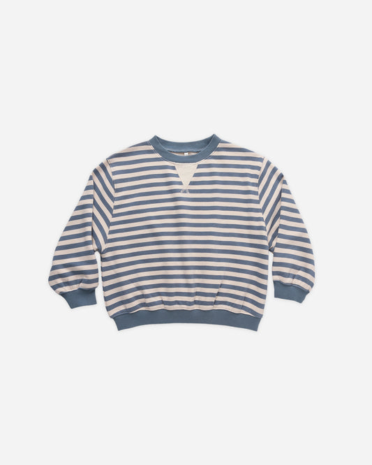 Oversized Crew - Marine Stripe