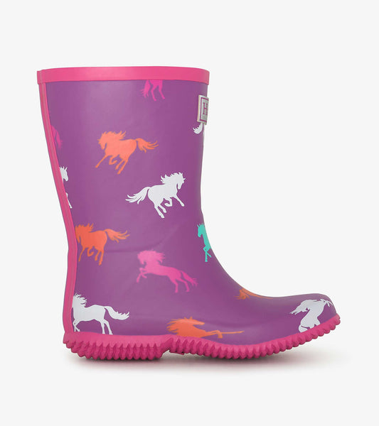 Leaping Horses Packable Rain Boots