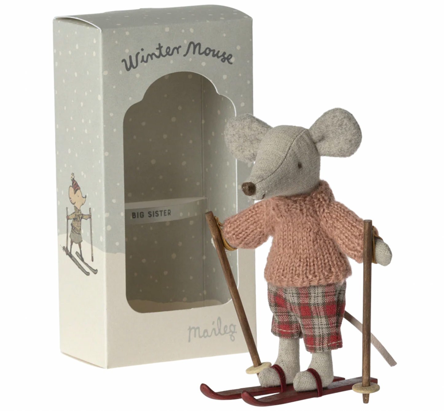 Winter Mouse with Ski Set, Big Sister