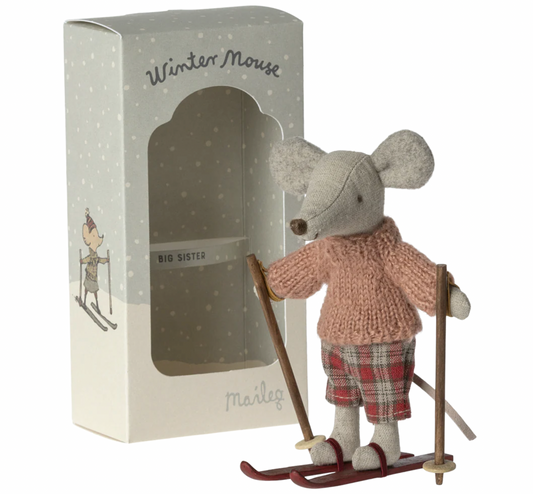 Winter Mouse with Ski Set, Big Sister