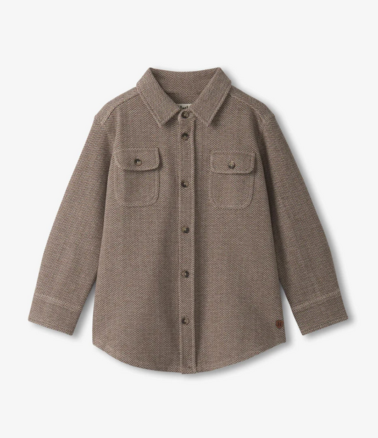 Brown Sugar Herringbone Button Down