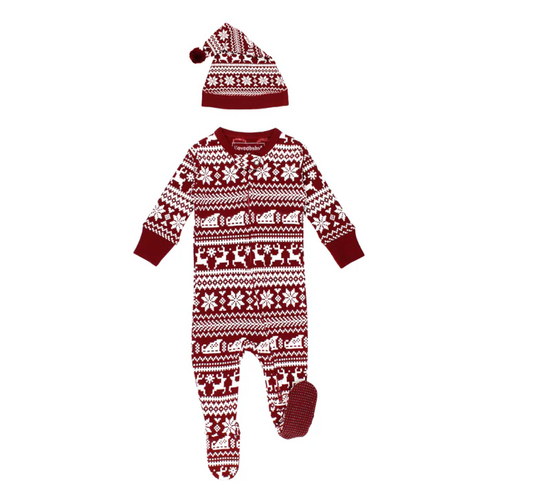 Organic Santa's Sleigh Thermal + Hat Set