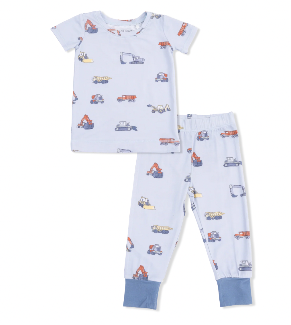 Construction Vehicles Short Sleeve Loungewear Set