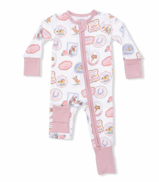 Rodeo Patches Pink - Convertible Romper