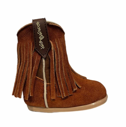 1 Layer Fringe Boots Baby - Sienna/Brown