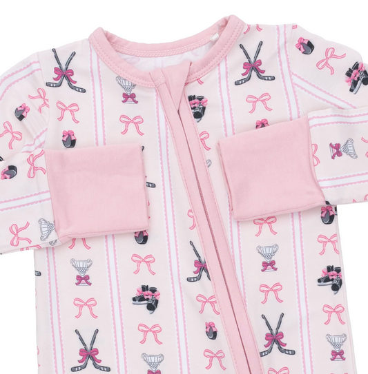Megan's Bowtiful Hockey Stripe Convertible Romper