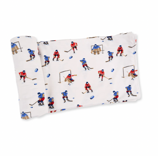 Hockey Players Swaddle Blanket