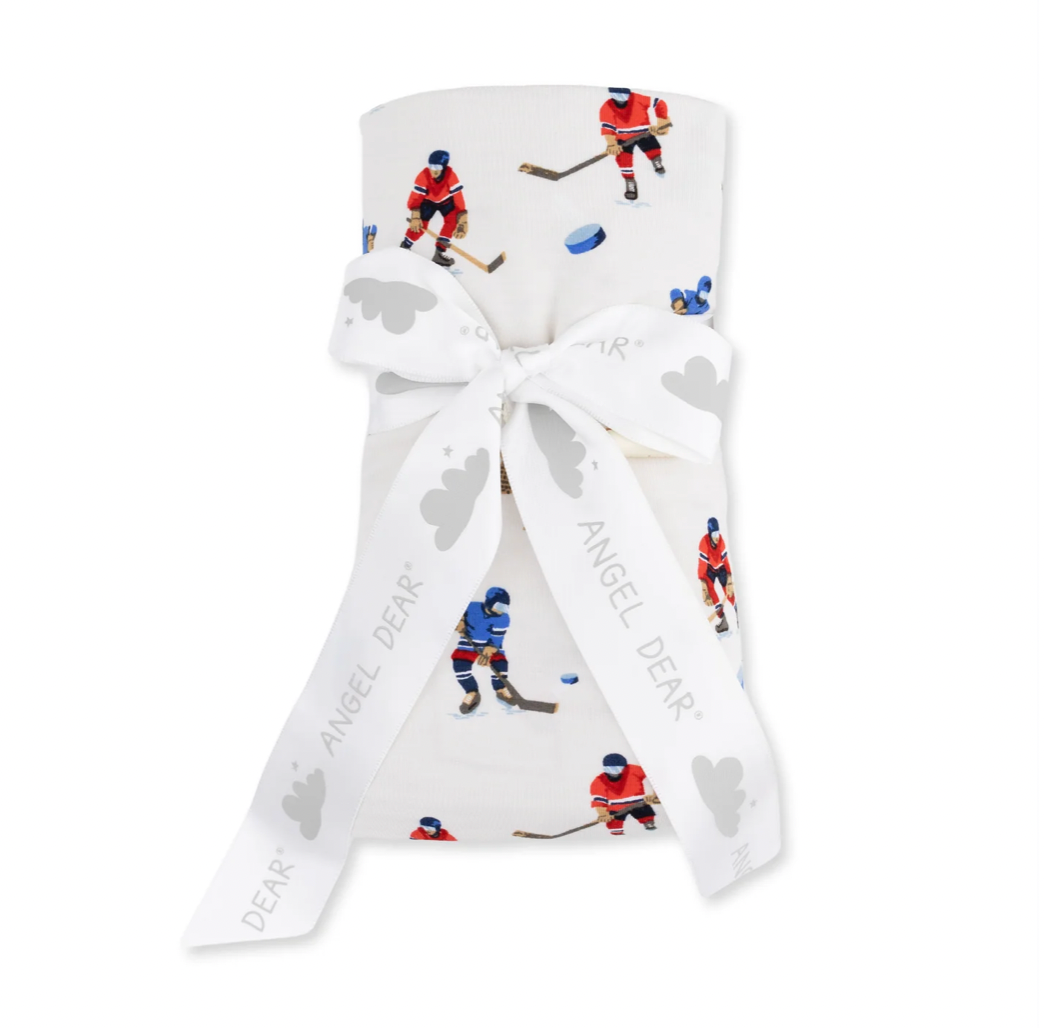 Hockey Players Swaddle Blanket