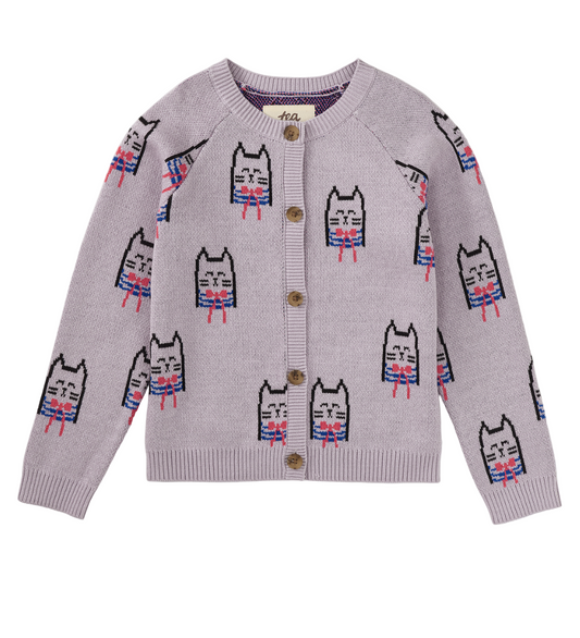 Iconic Bowtie Cats Cardigan