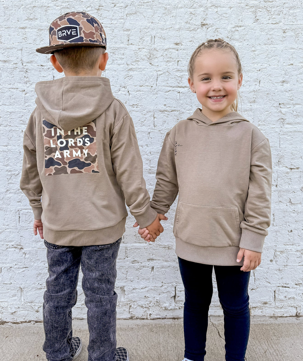 In the Lord's Army - Tan Kids Hoodie