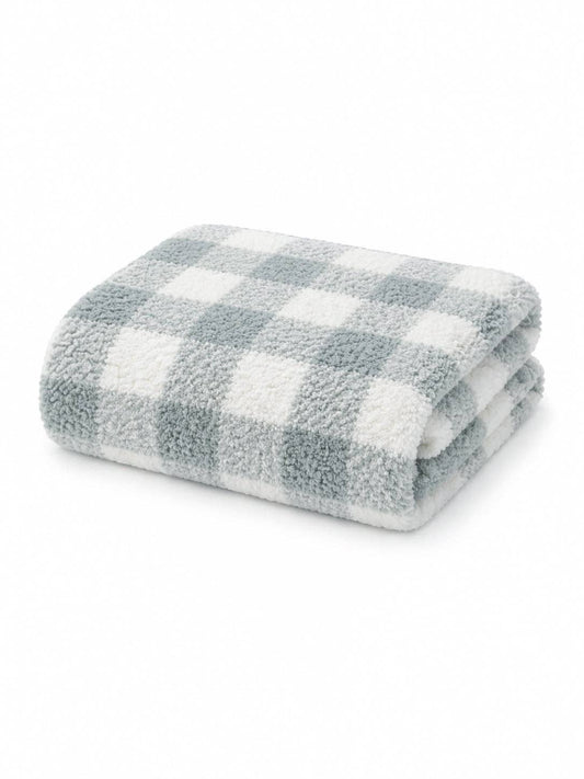 Phufy® Bliss Gingham Blanket, Soft Green