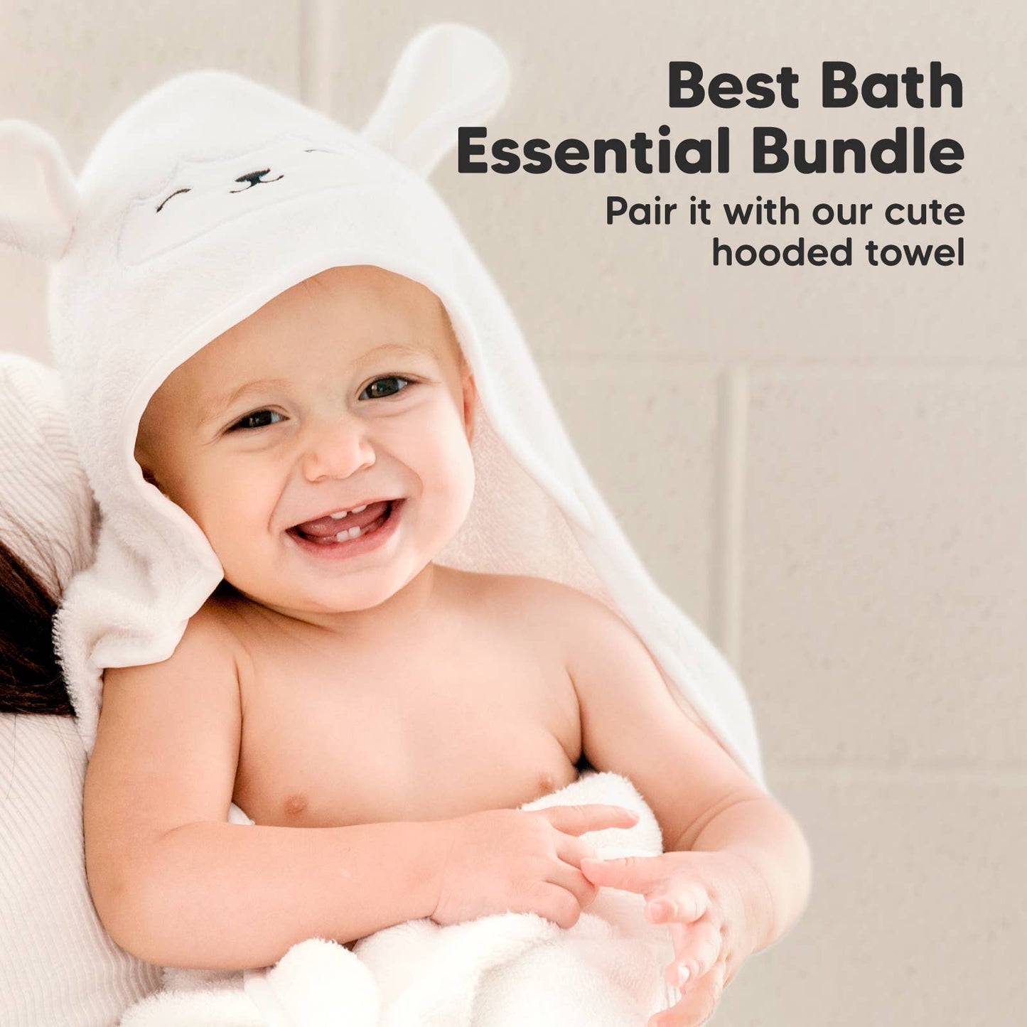 6-Pack Baby Wash Cloths - White/Stone