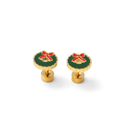 Wreath Screw-Back Earrings