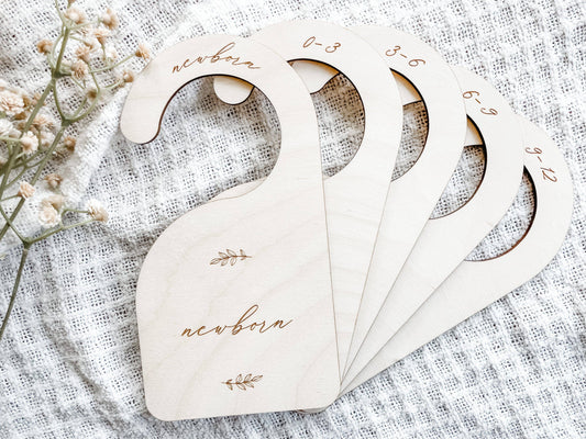 Wooden Baby Closet Dividers – Nursery Size Organizers Newborn to 5T