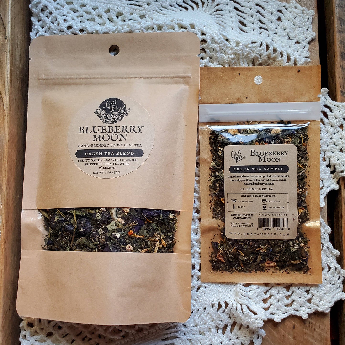 Gnat and Bee - Blueberry Moon | Green Loose Leaf Tea