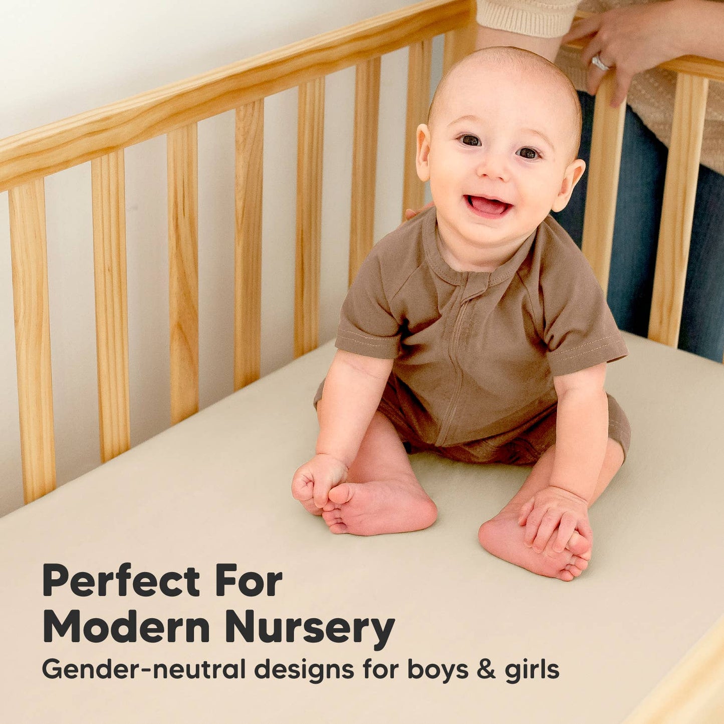 2pk Waterproof Crib Sheets - Ecru