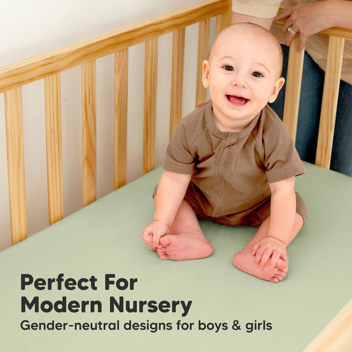 2pk Waterproof Crib Sheets - Avocado