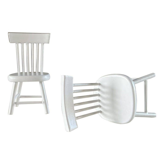 Macy Mae Dollhouse Designs - Dollhouse Classic Windsor Dining Chair | White