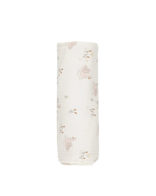 Woven Swaddle - Swans
