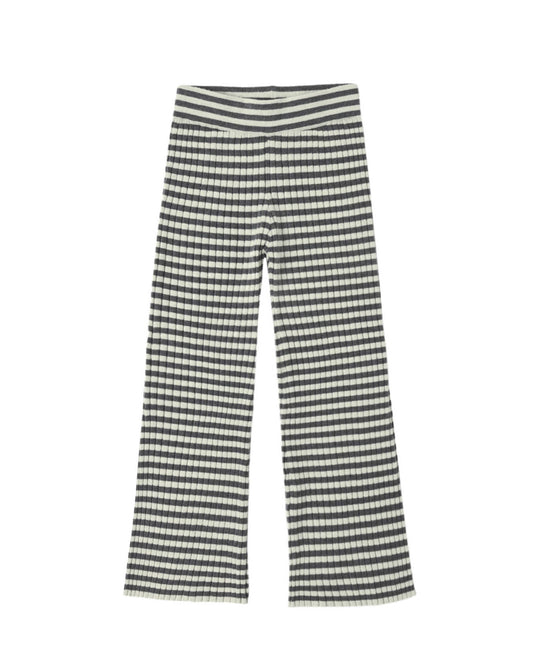 Flare Rib Knit Pant Midnight Stripe
