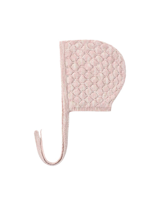 Knit Bonnet- Dusty Rose Speckle