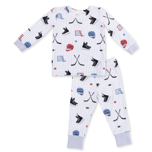 Hockey Stripe Long Sleeve Loungewear Set