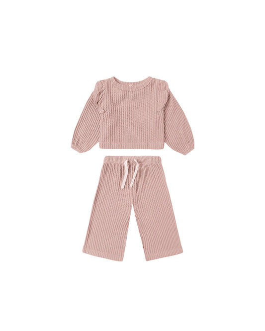 Ruffle Cozy Set - Rose