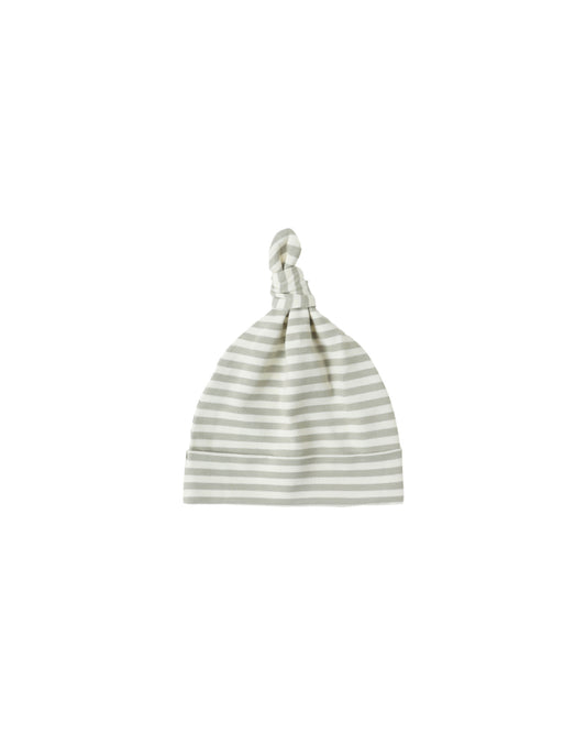 Knotted Baby Hat - Fern Stripe