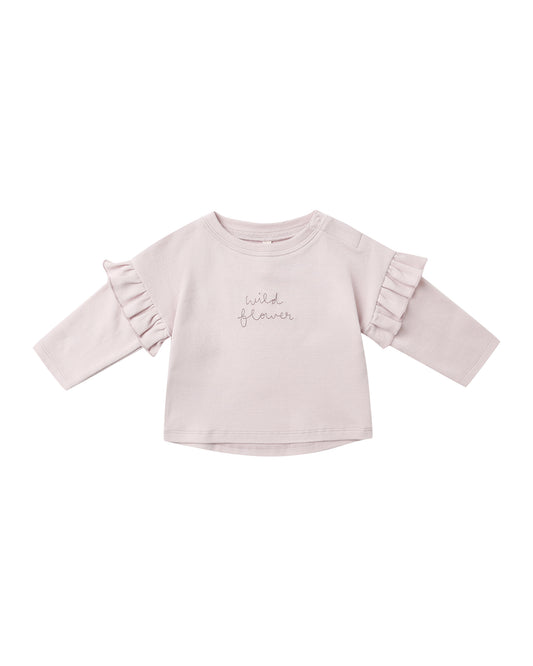 Ruffle Long Sleeve Tee - Wild Flower