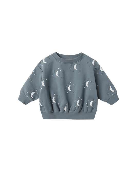 Relaxed Fleece Sweatshirt - Silver Moons