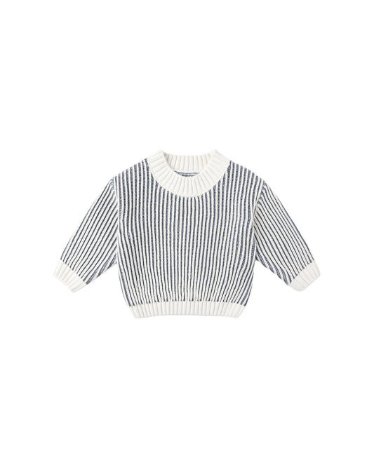 Relaxed Knit Sweater - Ocean