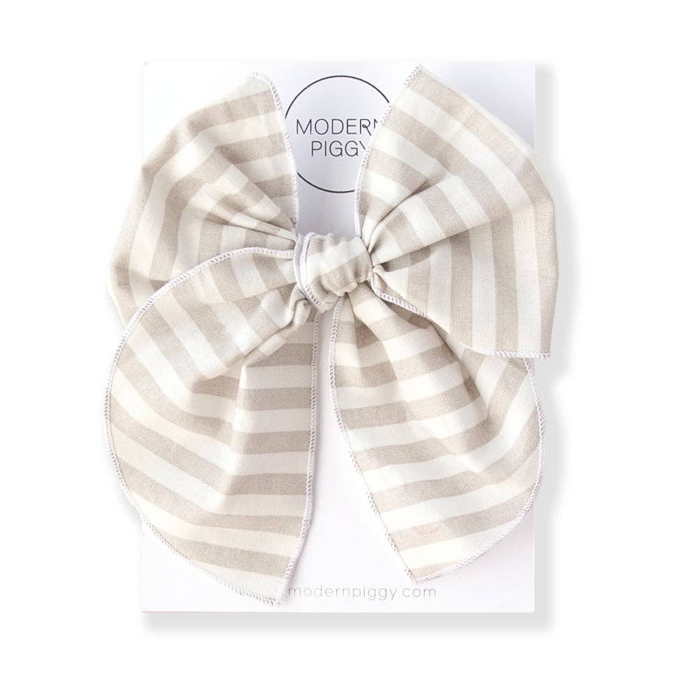 Latte Stripe | Party Bow