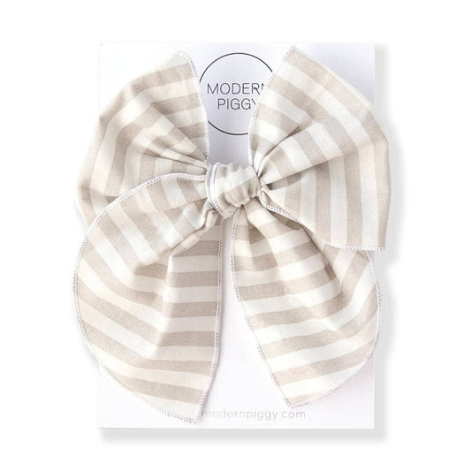 Latte Stripe | Party Bow