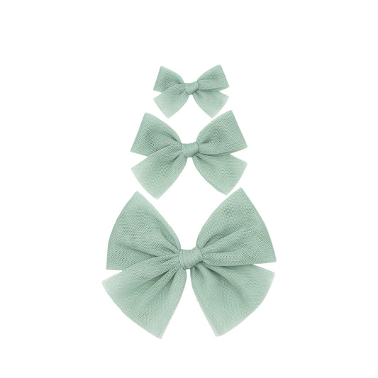 Sea Glass Bow Clip: Large / Alligator Clip
