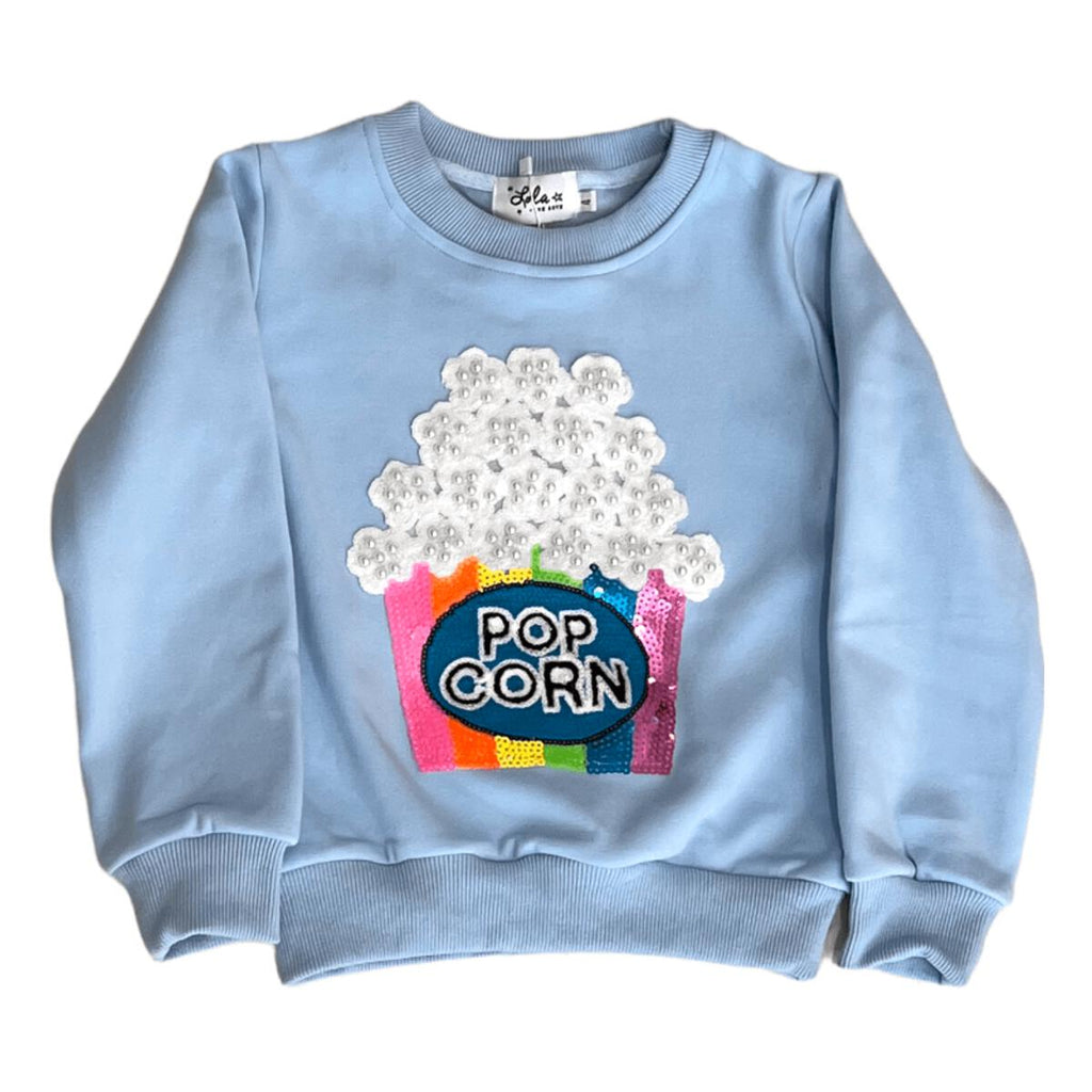 Pearls & Popcorn Sweatshirt - Blue