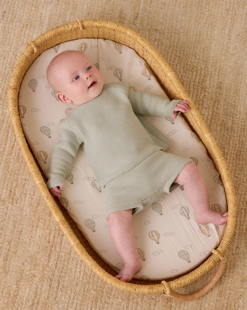 Woven Crib Sheet - Hot Air Balloons