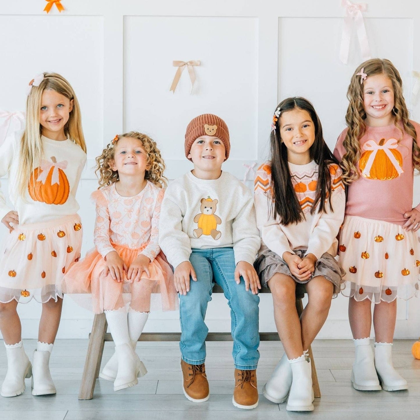 Coquette Pumpkin Sequin Patch Sweatshirt