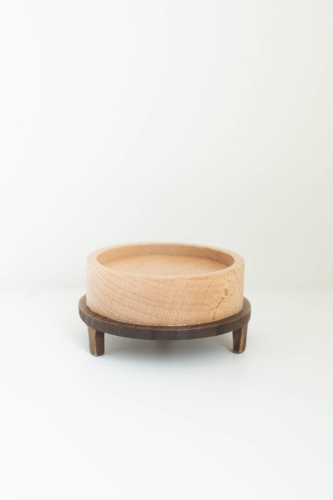 Macy Mae Dollhouse Designs - Dollhouse Salerno Round Wood Two-Tone Coffee Table