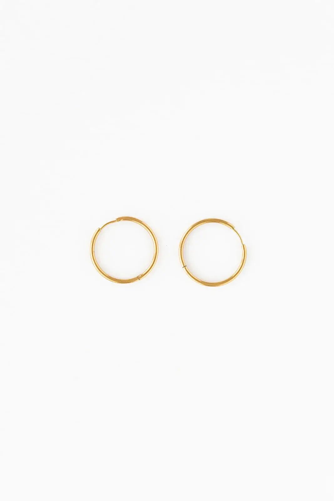 Pip Pop Post - Endless Hoop Thin Gold Earrings - Hypoallergenic, Girl Gift: Gold / 22 mm