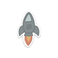 Rocket Ship Vinyl Sticker - Mini