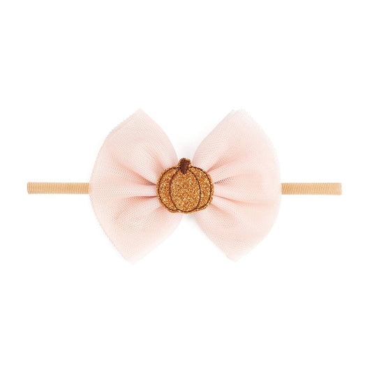Pumpkin Tulle Bow Baby Headband