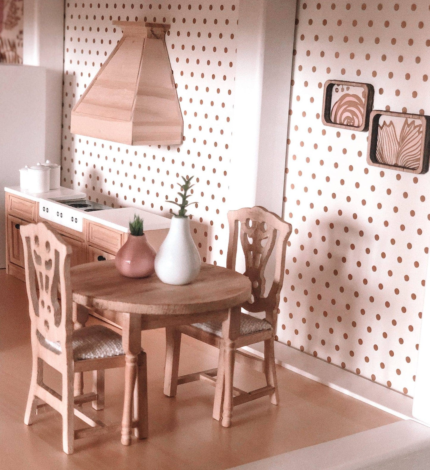 Macy Mae Dollhouse Designs - Dollhouse Vase Set | Pink + White