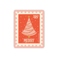 Merry Christmas Tree Stamp Vinyl Sticker