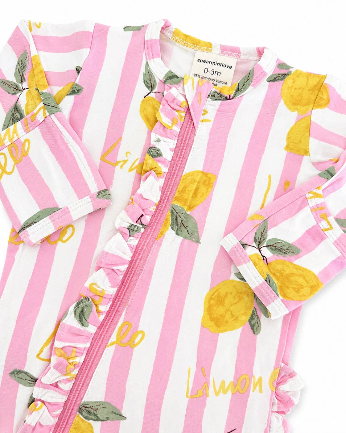 Lemon Amore 2-Way Zip Ruffle Footie