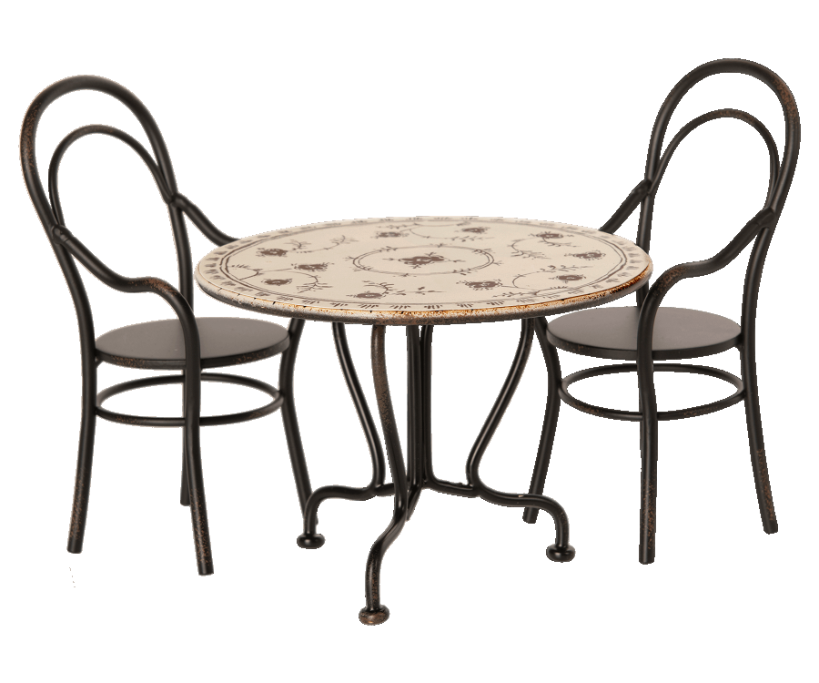Dining Table, Set with Two Chairs