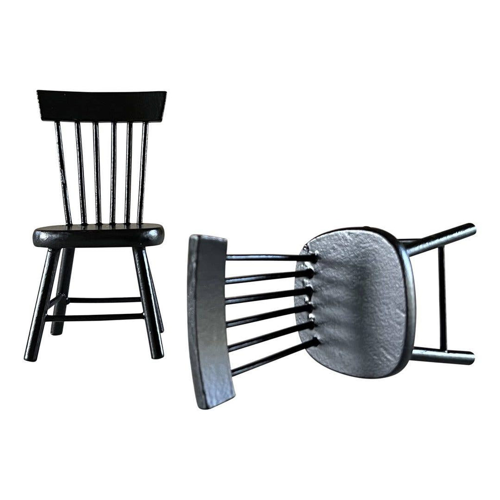 Macy Mae Dollhouse Designs - Dollhouse Classic Windsor Dining Chair | Black