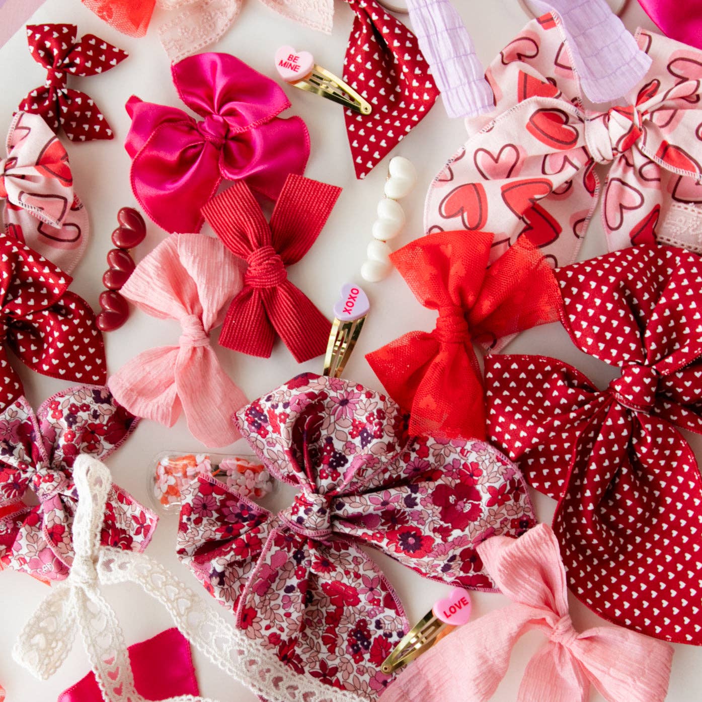 Flirty Satin | Pigtail Set - Petite Party Bow